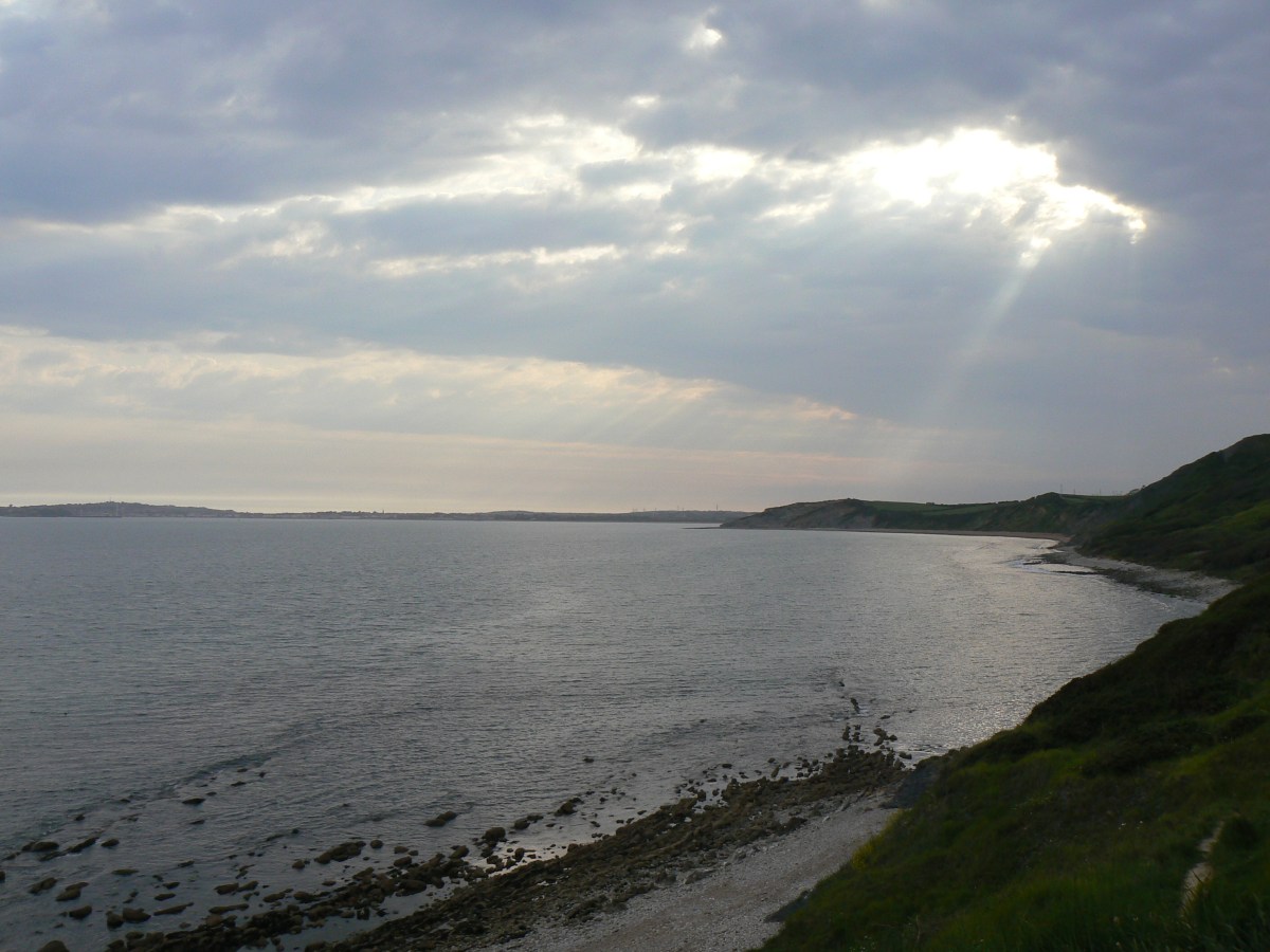 sunset at Chesil Beach