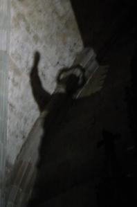 Shadow in chapel at Worcester cathedral